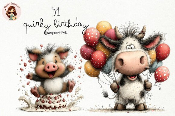Download Quirky Birthday Animals PNG Clipart - Birthday Collection