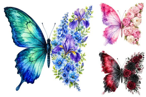Download Watercolor Floral Butterfly Sublimation - Watercolor Collection