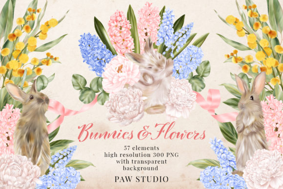 Download Easter Bunny Flowers Clipart Hyacinth - Hyacinth Collection