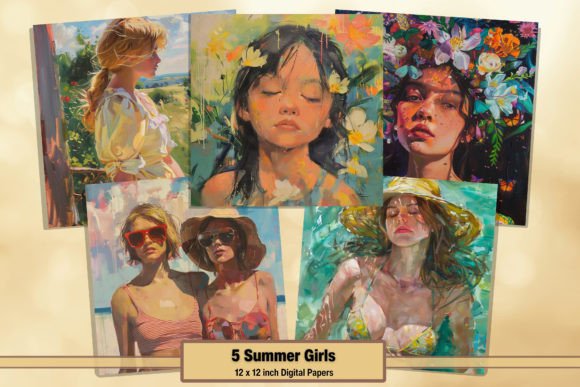 Download Summer Watercolor Vintage Digitals 36 - Premium Resources