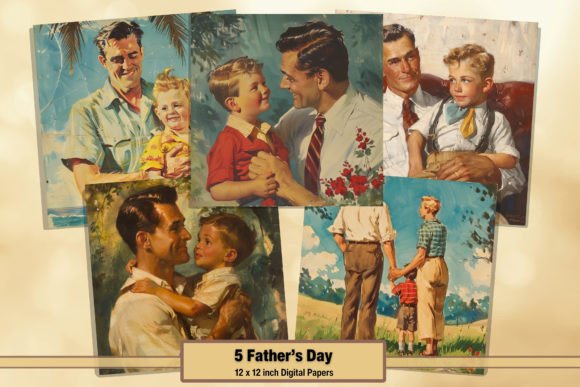 Download Vintage Retro Father's Day Digitals 12 - Digitals Collection