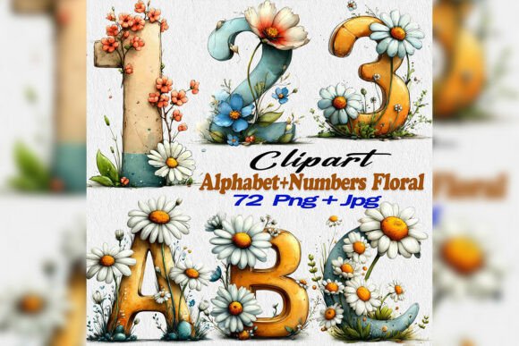 Download Watercolor Floral Alphabet and Letters - Watercolor Collection