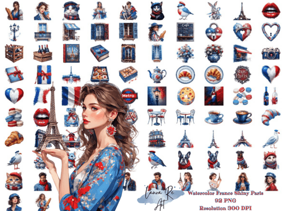 Download Watercolor France Shiny Paris - Watercolor Collection