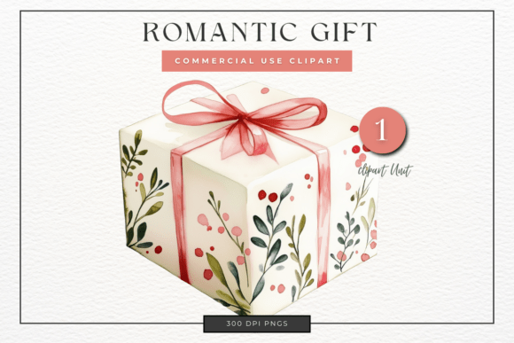 Download Watercolor Flower Gift Clipart PNG - Watercolor Collection
