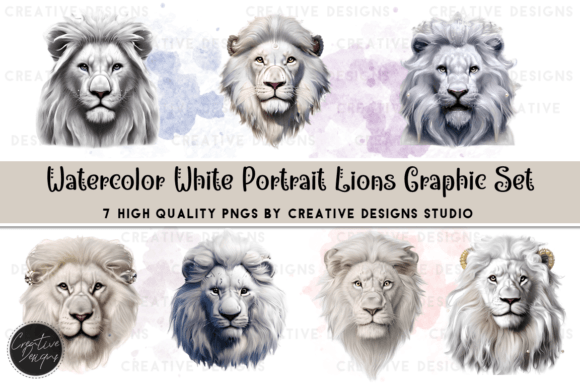 Download Watercolor Luxurious Lion Portrait - Watercolor Collection