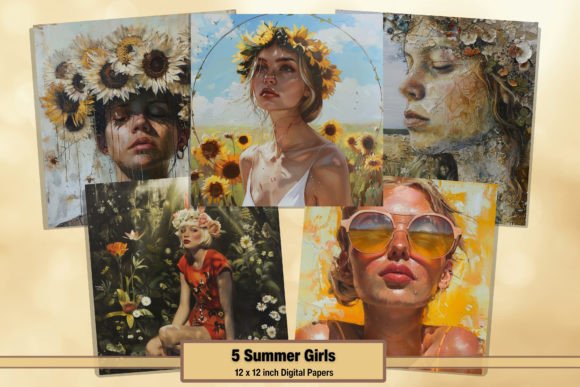 Download Summer Sunny Floral Girls Digitals 32 - Premium Resources