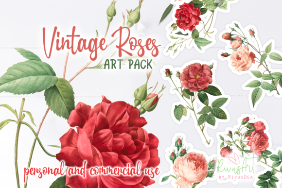Download Vintage Roses Clipart. Watercolor Roses - Watercolor Collection