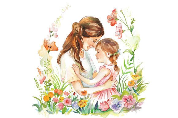 Download Watercolor Mother's Day Clipart PNG - Watercolor Collection