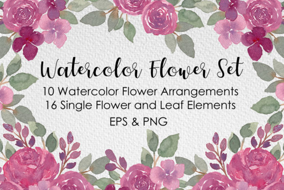 Download Purple Watercolor Flower Collection - Watercolor Collection