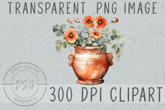 Download Watercolor Potted Flowers - Watercolor Collection