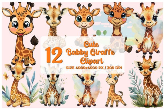 Download Watercolor Cute Giraffe Clipart Bundle - Watercolor Collection
