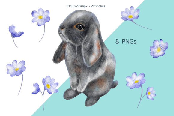 Download Watercolor Cute Easter Bunny Clip Art - Watercolor Collection