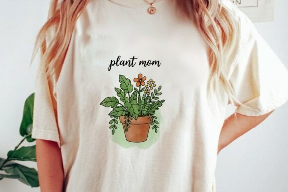 Download Plant Mom Potted Flowers Watercolor Png - Watercolor Collection