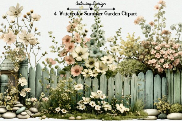 Download Watercolor Summer Garden Clipart - Watercolor Collection