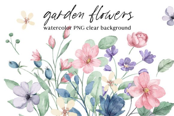 Download Watercolor Garden Flowers - Watercolor Collection