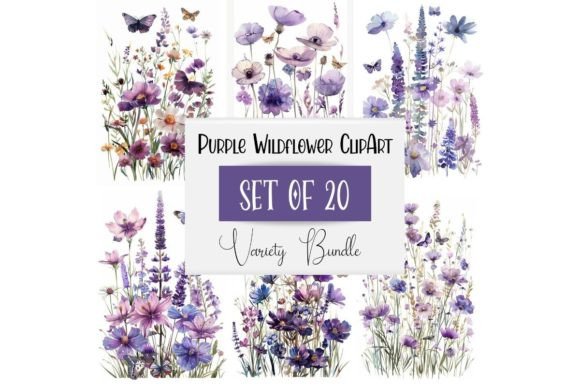 Download Purple Watercolor Wildflower Clipart - Watercolor Collection