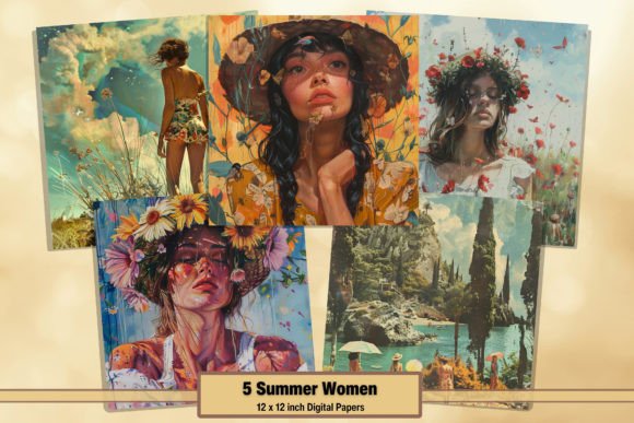 Download Summer Vintage Floral Women Digitals 35 - Premium Resources