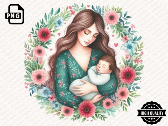 Download Watercolor Mother's Day Floral Clipart - Watercolor Collection