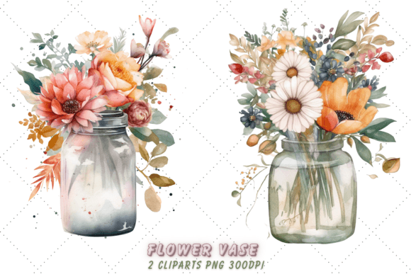 Download Vase with Flowers Watercolor Clipart - Watercolor Collection