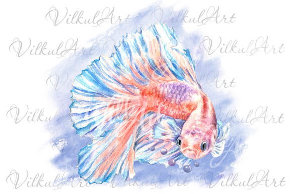 Download Cute Animal Png Watercolor Clipart Fish - Watercolor Collection