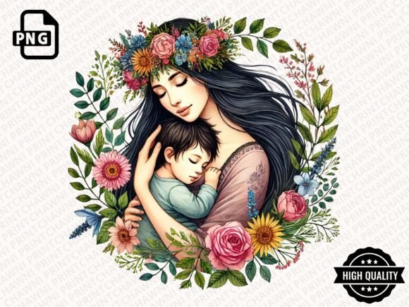 Download Watercolor Mother's Day Floral Clipart - Watercolor Collection