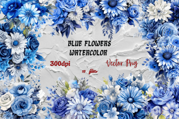 Download Blue Flowers Watercolor - Watercolor Collection