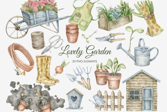 Download Watercolor Gardening Clipart - Watercolor Collection