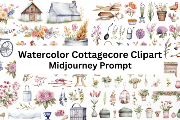 Download Watercolor Cottagecore Floral Clipart - Watercolor Collection