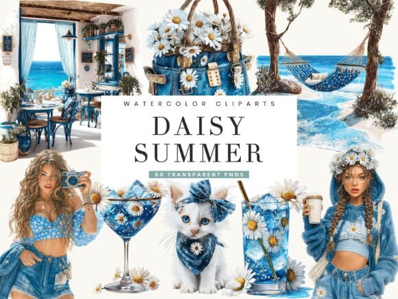 Download Watercolor Daisy Summer Clipart - Watercolor Collection