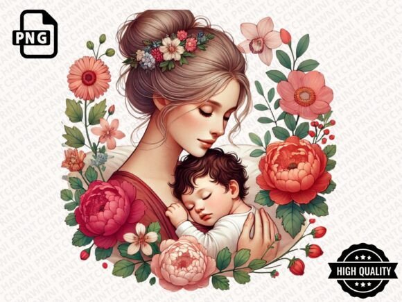 Download Watercolor Mother's Day Floral Clipart - Watercolor Collection