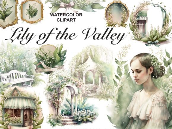 Download Watercolor Lily of the Valley Clipart - Watercolor Collection