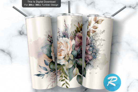 Download Florals Watercolor Wedding 20 Oz / 30 Oz - Watercolor Collection