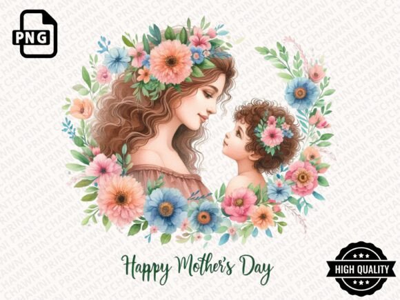 Download Watercolor Mother's Day Floral Clipart - Watercolor Collection